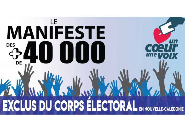 Le manifeste des 40 000 calédoniens exclus du corps électoral